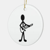 Guitarist Stick Figuur Keramisch Ornament (Links)