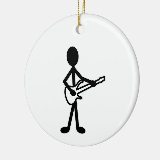 Guitarist Stick Figuur Keramisch Ornament (Links)