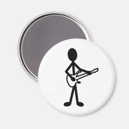Guitarist Stick Figuur Magneet (Voorkant / Achterkant)