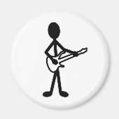 Guitarist Stick Figuur Magneet (Voorkant)