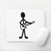 Guitarist Stick Figuur Muismat (Met muis)