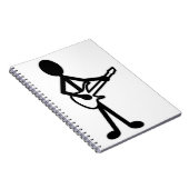 Guitarist Stick Figuur Notitieboek (Rechterzijde)