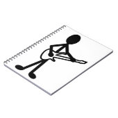 Guitarist Stick Figuur Notitieboek (Linkerzijde)