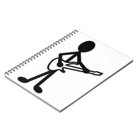 Guitarist Stick Figuur Notitieboek (Linkerzijde)