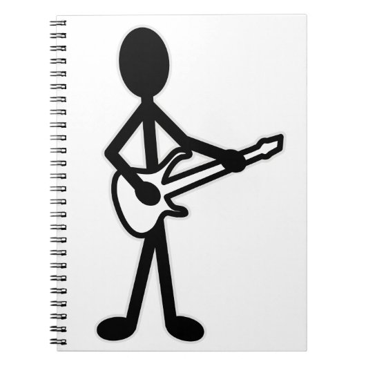 Guitarist Stick Figuur Notitieboek (Voorkant)