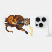 guitarist tiger iPhone hoesje (Achterkant horizontaal)