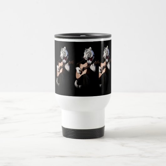Guitarist Tiger – Refined Ceramic Mug Reisbeker (Center)