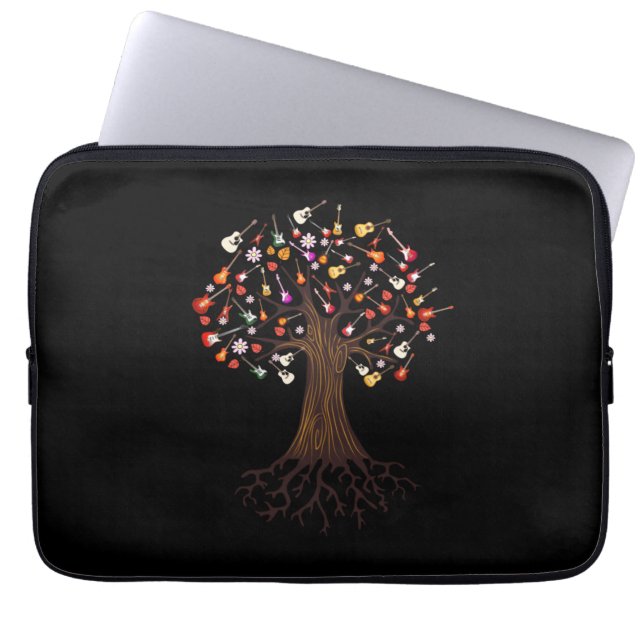 Guitarist Tree Guitar Birthday Laptop Sleeve (Voorkant)
