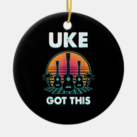 Guitarist Uke heeft deze verjaardag Keramisch Ornament (Voorkant)