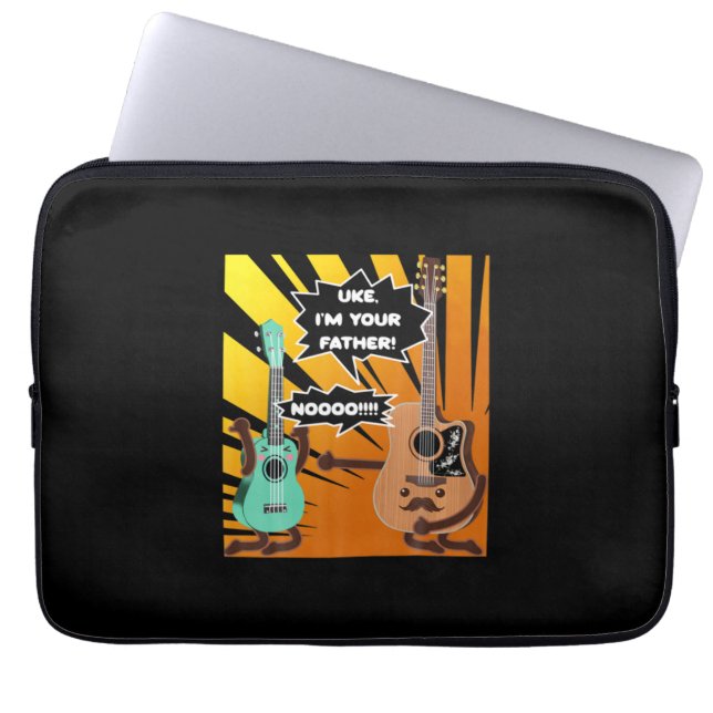Guitarist Uke, ik ben je vader Birthday Laptop Sleeve (Voorkant)