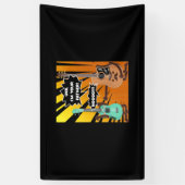 Guitarist Uke, ik ben je vader Birthday Spandoek (Verticaal)