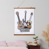 Guitarist van natuur. Guitarij kunstwerk Hangend Wandkleed (Slaapkamer)