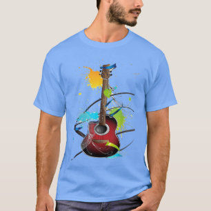 Guitarist waterverf GuitarPlayer shirt Guitar mann