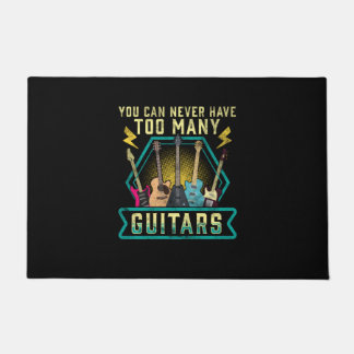 Guitarist You Can Never Have Too Many Guitars Xmas Deurmat