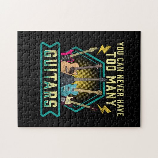 Guitarist You Can Never Have Too Many Guitars Xmas Legpuzzel (Horizontaal)