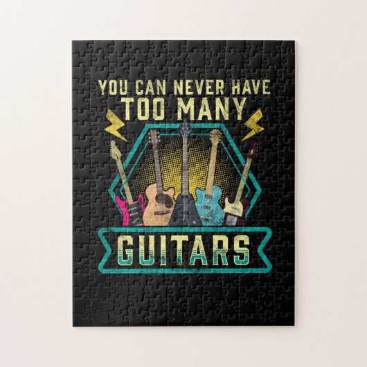 Guitarist You Can Never Have Too Many Guitars Xmas Legpuzzel (Verticaal)