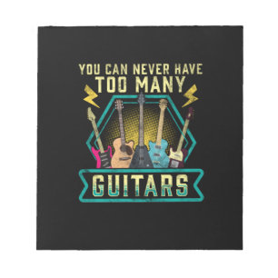Guitarist You Can Never Have Too Many Guitars Xmas Notitieblok