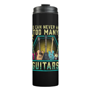 Guitarist You Can Never Have Too Many Guitars Xmas Thermosbeker