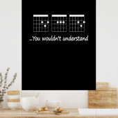 Guitarist You Would Not Understand Birthday Poster (Keuken)