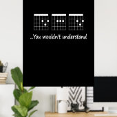Guitarist You Would Not Understand Birthday Poster (Thuiskantoor)