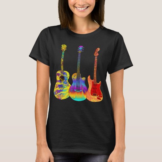Guitaristen elektrische akoestische gitaren t-shirt (Voorkant)