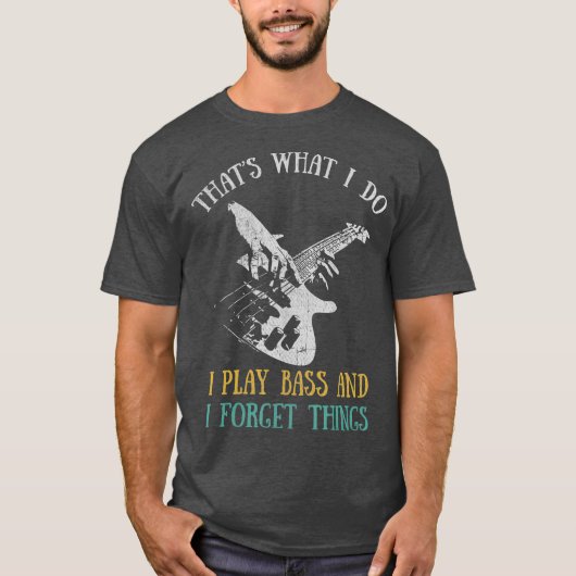 Guitaristen Guitarter Player Bassists met lage ein T-shirt (Voorkant)