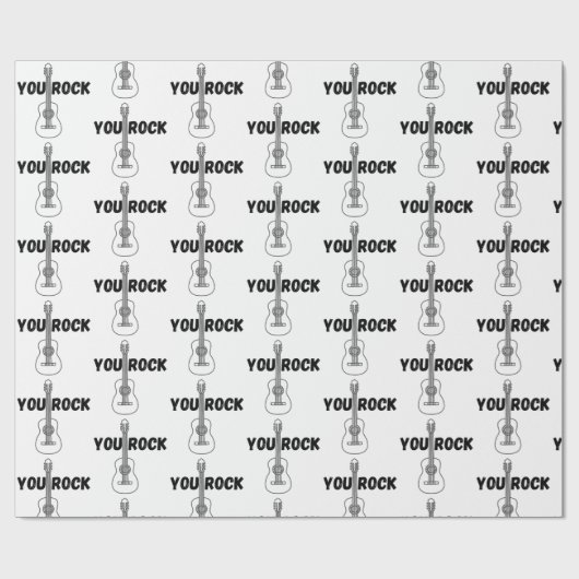 Guitarkrapppapier Cadeaupapier (Vlak)