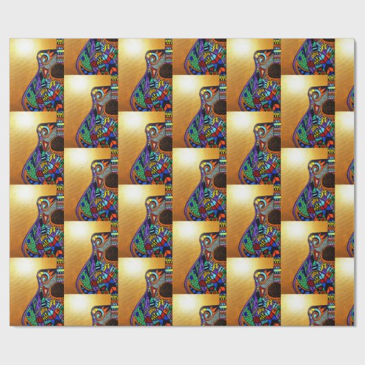 Guitarpeerpapier Cadeaupapier (Vlak)