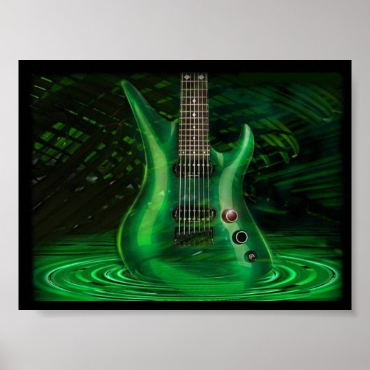 Guitarra verde poster (Voorkant)