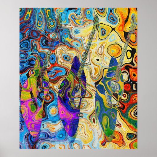 Guitarras abstractas poster (Voorkant)