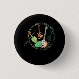 Guitars Banjos Fiddle Mandolin Colorful Node Music Ronde Button 3,2 Cm