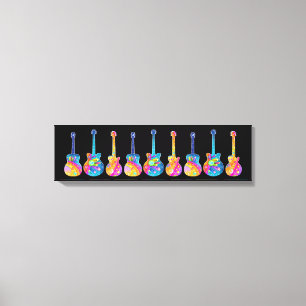 GUITARS BREED Stretched CANVAS ART PRINT