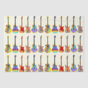 Guitars Colorful Pattern Tissuepapier