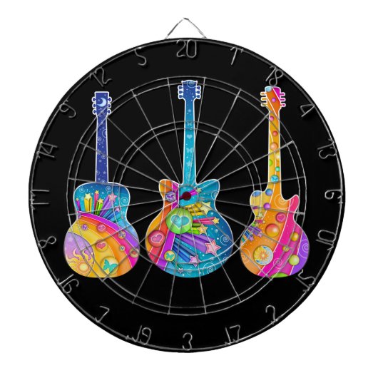 GUITARS DART BOARD DARTBORD (Voorkant)