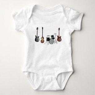 guitars & drum romper