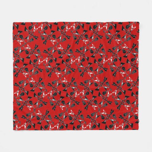 Guitars Fleece Blanket Deken (Voorkant (Horizontaal))