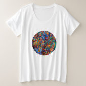 Guitars in mandala batik style grote maat t-shirt (Design voorkant)