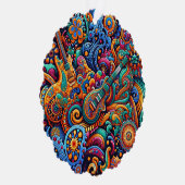 Guitars in mandala batik style ornament kaart (Rechts)