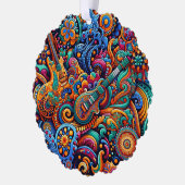 Guitars in mandala batik style ornament kaart (Links)