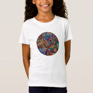 Guitars in mandala batik style t-shirt