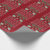 Guitars Music Ugly KerstSweater Cadeaupapier (Hoek)