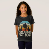 Guitars Pet Dog Retro Music Guitarist Animal spele T-shirt (Voorkant volledig)