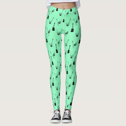Guitars Rock Aqua 2 Leggings (Voorkant)