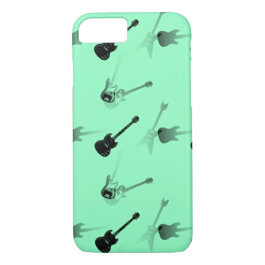Guitars Rock Aqua Iphone Case (Achterkant)
