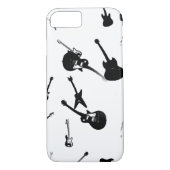 Guitars Rock Black White Iphone Case 4 (Achterkant)
