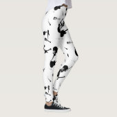 Guitars Rock Black White over witte Leggings (Rechts)