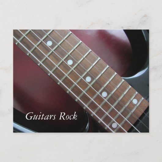 Guitars Rock - Electric Guitar Briefkaart (Voorkant)