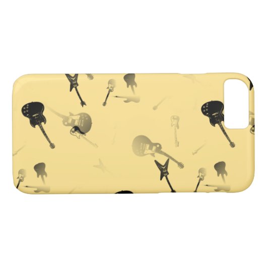 Guitars Rock Light Yellow Iphone Case (Achterkant (Horizontaal))