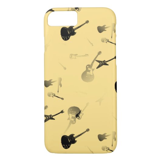 Guitars Rock Light Yellow Iphone Case (Achterkant)