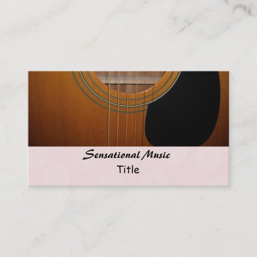 Guitars Sensational Music Visitekaartje (Voorkant)